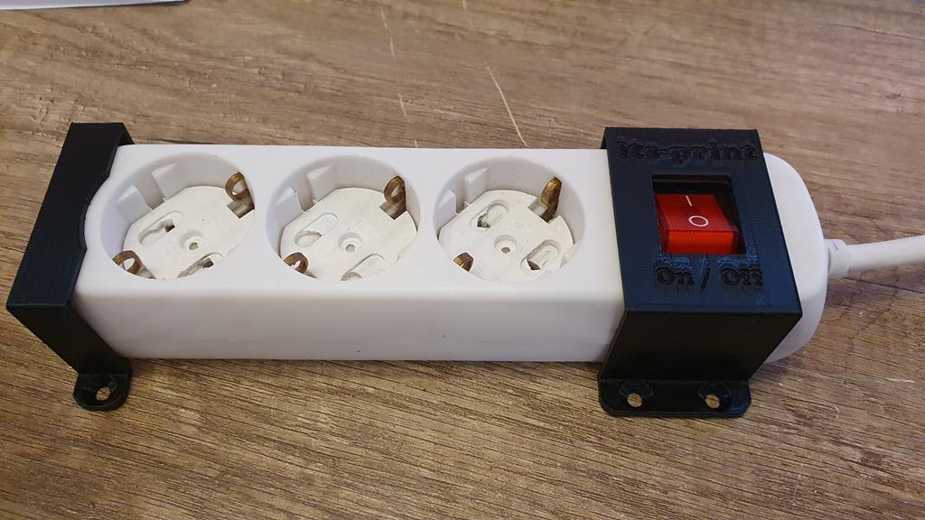 wall mount power strip - wandhalterung steckdosenleiste