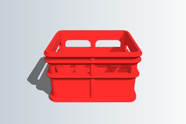 Stackable PP3 9V Battery Beer Crate | 3d print model