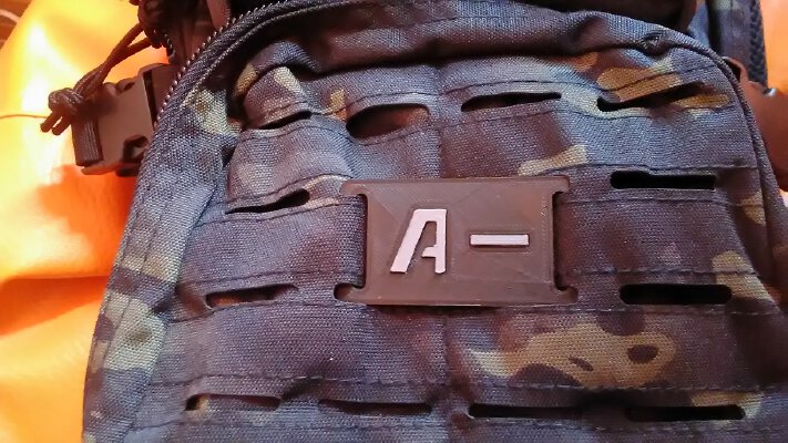 Blood Type A- ( Placa Rh A-) | 3d print model