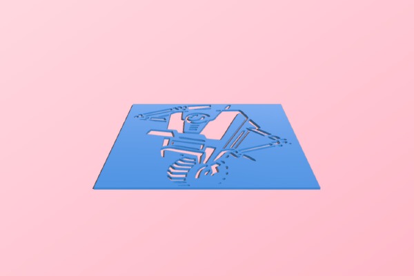 Claptrap stencil 1 | 3d print model