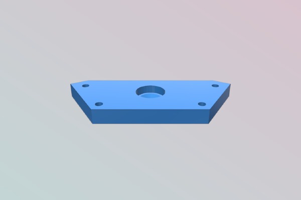 Monoprice Delta Mini leg plate for adding rubber legs | 3d print model