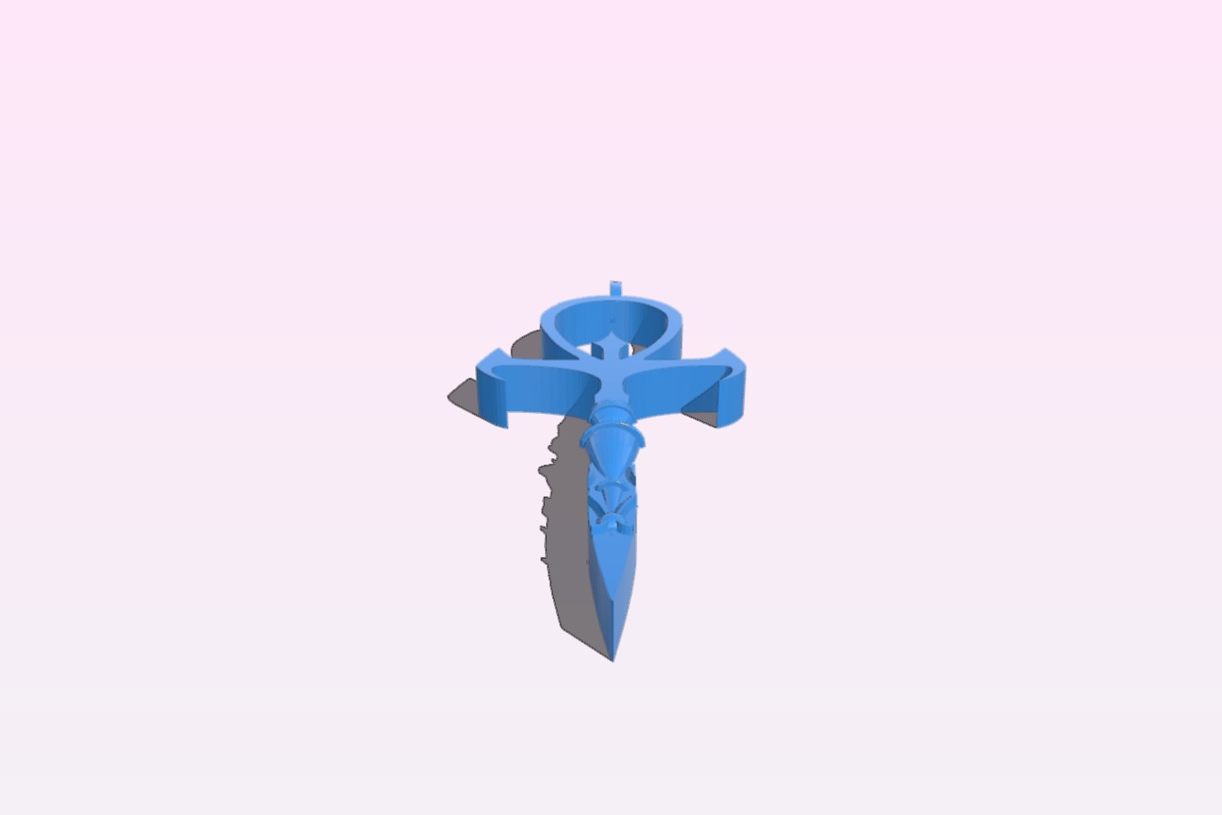 Trimmed Vampire Ankh Pendant