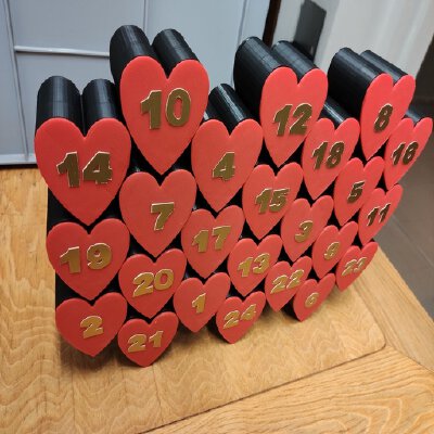 Heart Advent Calendar | 3d print model