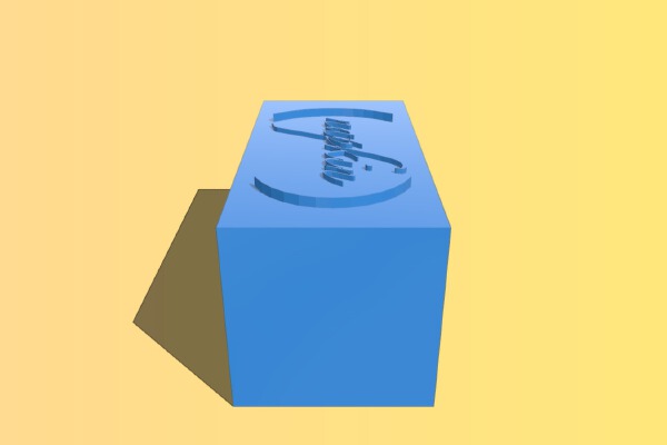 Napkin Holder with 3D writing | 3d print model