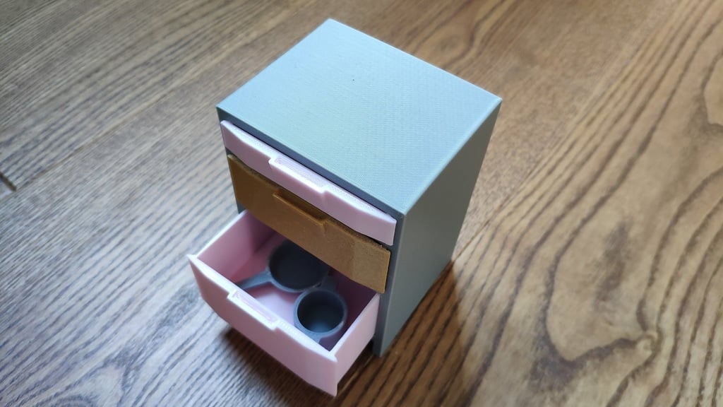 Mini kitchen cabinet with drawers