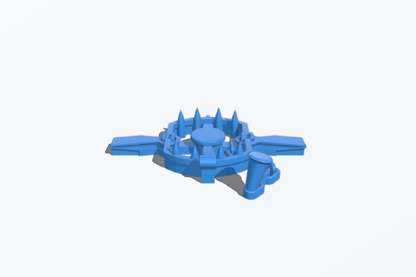 Gloomhaven Bear Trap with Chain (thick) | 3d print model