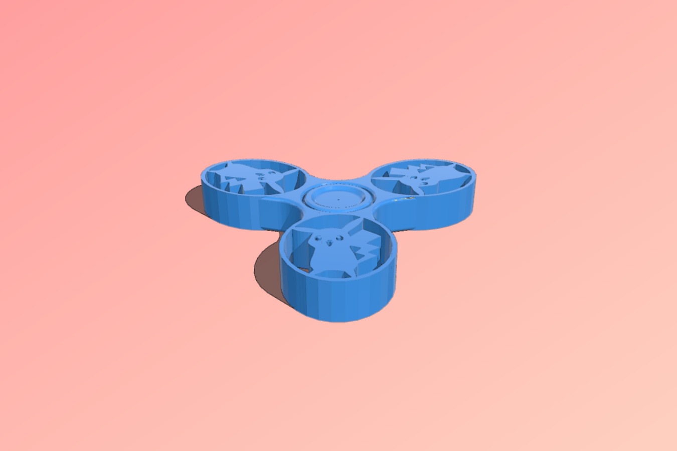 pikachu print in place fidget spinner