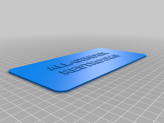 All-Gender Restroom Signs | 3d print model