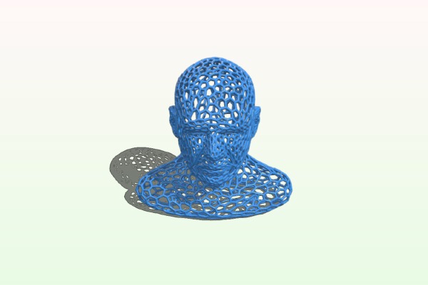 Walter Bruce Willis  in stile Voronoi | 3d print model