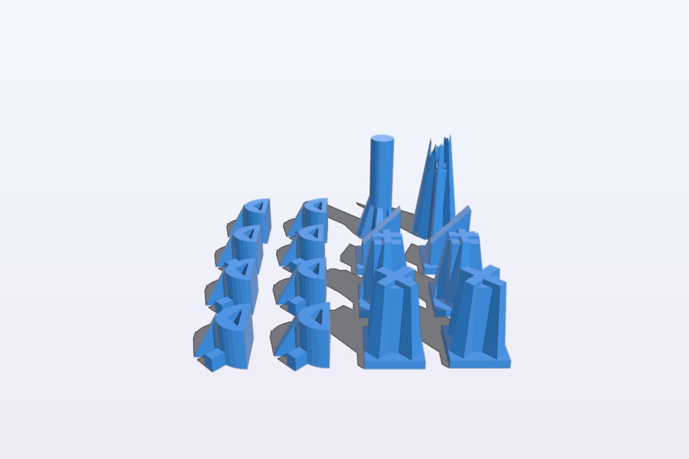 Angled chess set