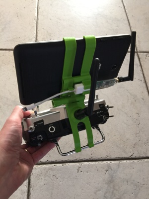 ASUS MeMo Pad 7 mount on Spektrum DX7s with 3DR radio | 3d print model