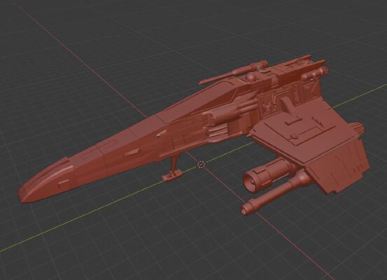34mm Rescale E-Wing by JeanPatrickLeger | 3d print model