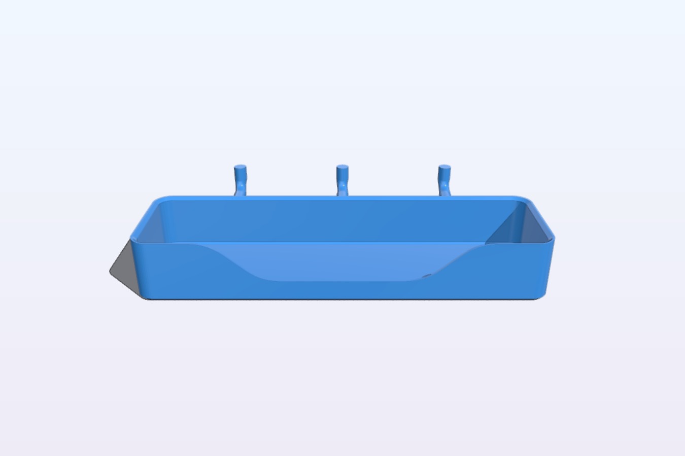 Pegboard Tray with Hooks ( 22.5mm pitch, 6mm diameter)