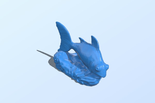 The "fan tail" fish | 3d print model