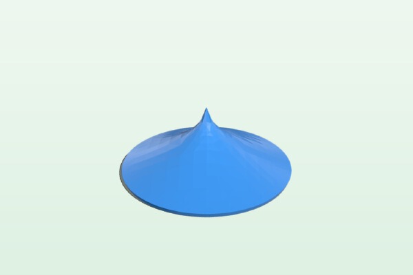 Inverted Horn: z = x^(1_4) + y^(1_4) | 3d print model