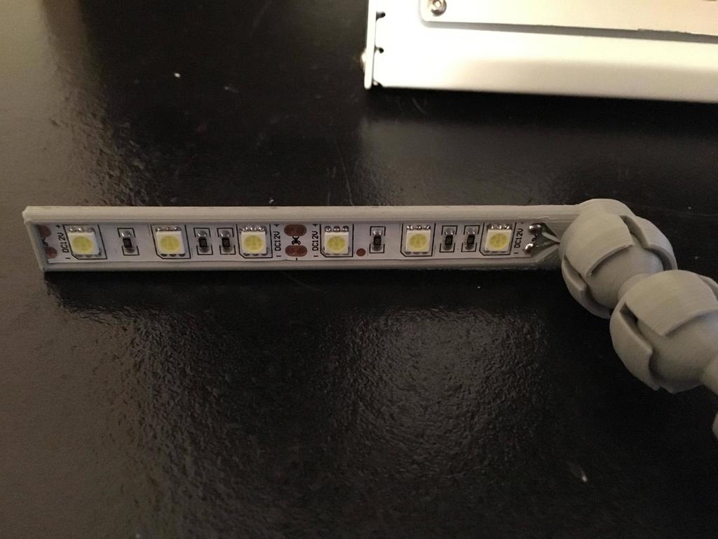 Ball and Socket LED Lamp for 10mm x 50mm LED Strip Sections