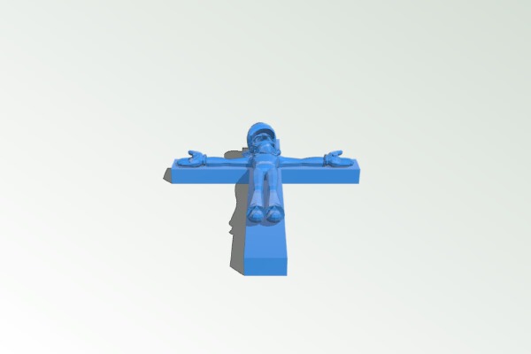 Crucified Waluigi | 3d print model