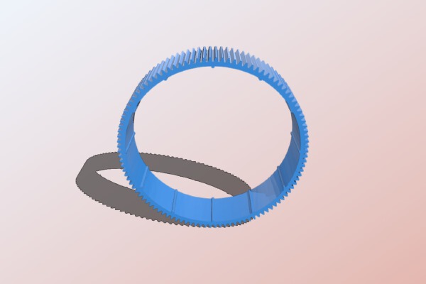 Seamless Follow Focus gear ring for Canon 100mm EF 2.8 L Series Macro Lens | 3d print model