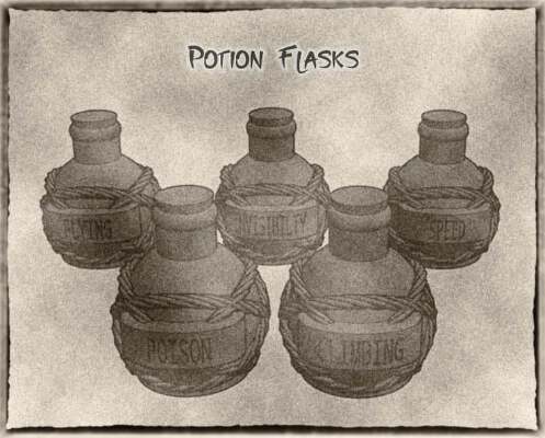 Potion Flasks and Bottles For Dungeons & Dragons, Pathfinder and Other Fantasy Tabletop Games | 3d print model