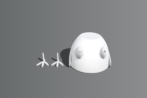 Standing-Sitting Chick Egg Cup (smooth surface) | 3d print model