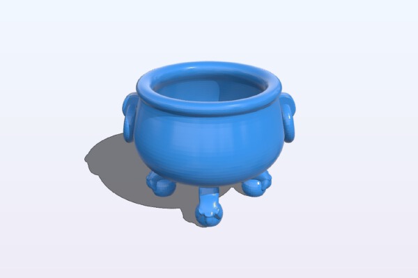 Cauldron with claw feet | 3d print model