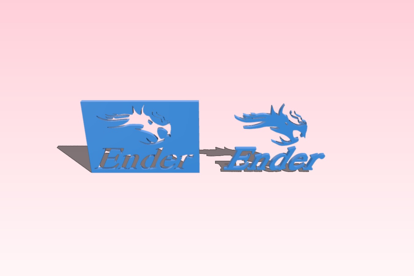 Creality Ender 3 Dragon and Logo