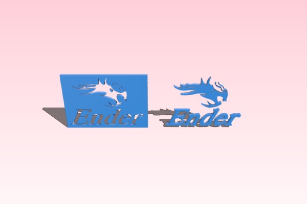 Creality Ender 3 Dragon and Logo | 3d print model