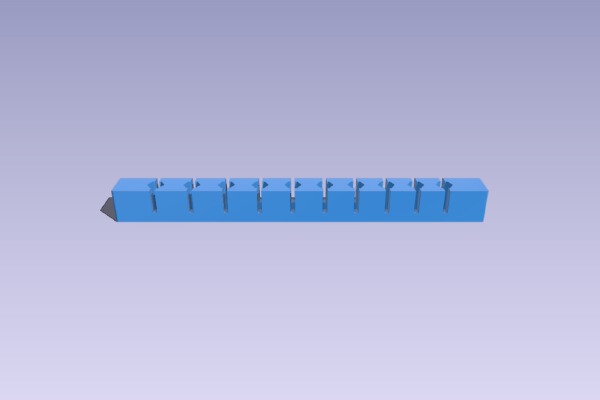Variable Spacing Customizable Hex Bit Holder | 3d print model