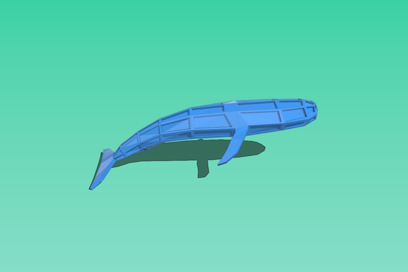 Robot whale lowpoly