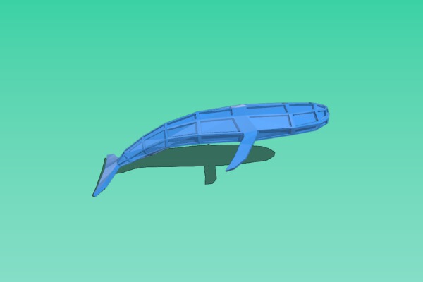 Robot whale lowpoly | 3d print model