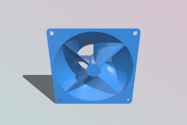 PC Fan Enclosure Exhaust Adapter for temperature control | 3d print model
