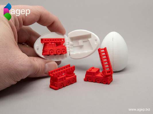 Surprise Egg #5 - Tiny Fire Truck | 3d print model