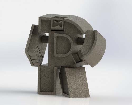 Alphabet Robot - R | 3d print model