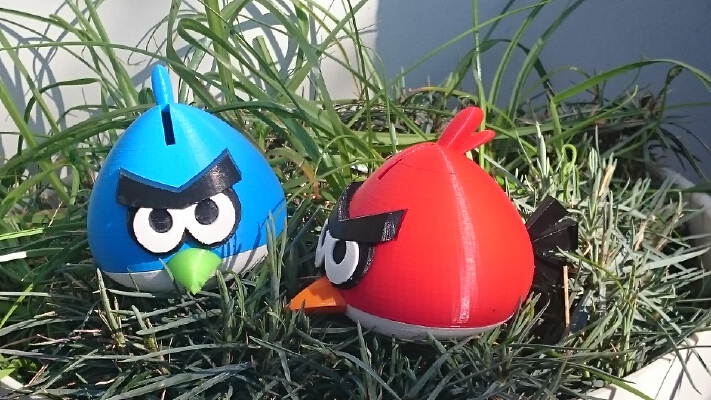 Angry Bird - Red - Bank | 3d print model