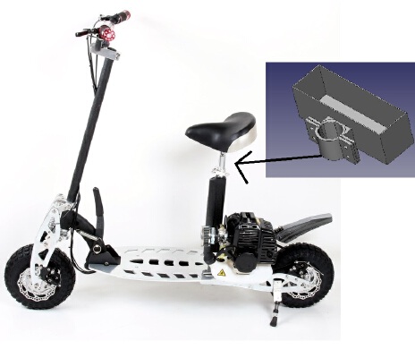 Scooter wekzeug kasten _ ablage | 3d print model