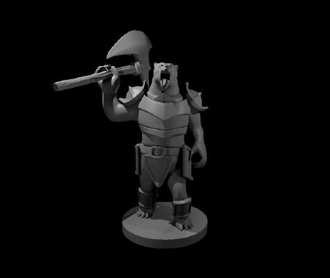Armored Werebear | 3d print model