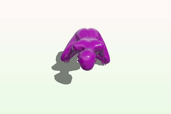 Women naked yoga | 3d print model