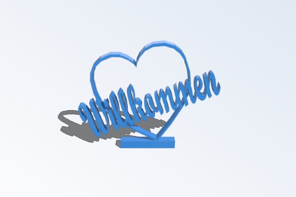 Herzlich Wilkommen | 3d print model