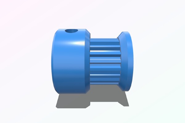 GT2 20 teeth pulley with nut for NEMA 17 axis (5mm) | 3d print model