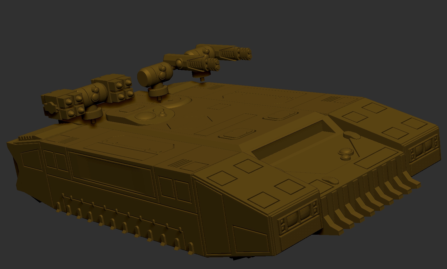 Hover Troop Transport (multiple turrets.)