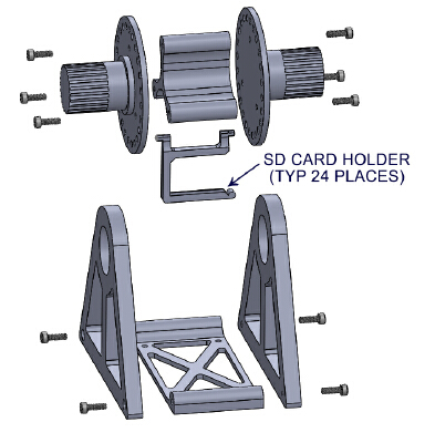 SD Card Holder Rolodex Style | 3d print model