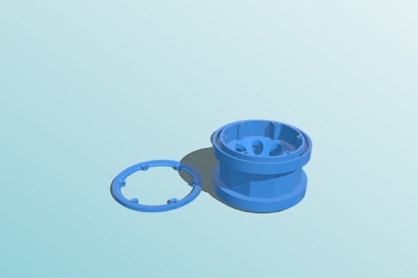2.2in RC Beadlock Wheel - Axial Style | 3d print model