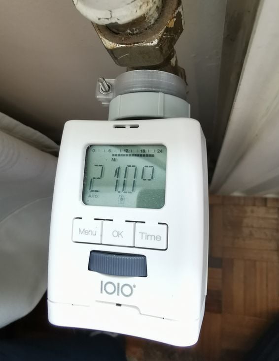 IOIO HT2000 Electronic Thermostat to Danfoss RAVL adapter and lock