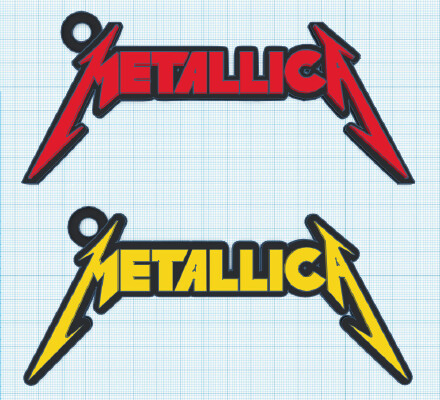 Metallica Keychain (round or sharp edges) | 3d print model