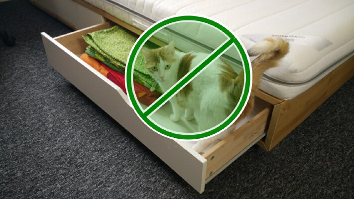IKEA MANDAL bed drawer protection | 3d print model