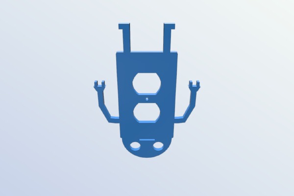 Robot Wall Socket Cover | 3d print model