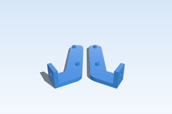 Mount brackets for AZSMZ Mini in Delta Printer | 3d print model