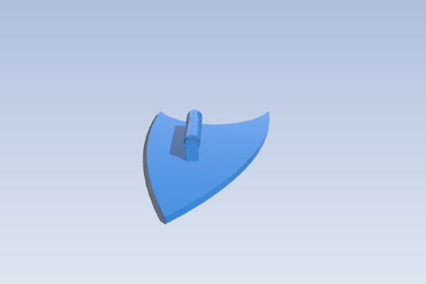 Rounded point shield playmobil | 3d print model