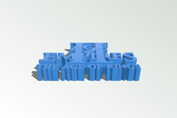 Age Of Empires 2 The age of Kings Logo | 3d print model