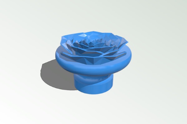 Rose Petal Knob | 3d print model